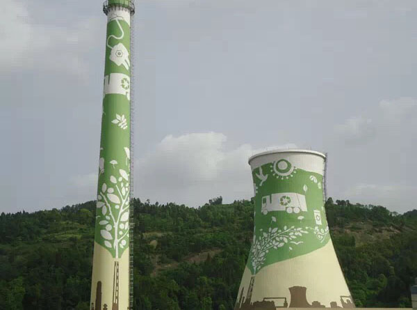 煙囪刷航標，多種創意色環方案，專業煙囪美化公司